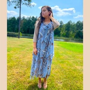 Adalyn Mesh pullover blue